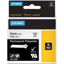 Dymo 18057 Rhinopro Isıyla Küçülen ŞERIT19MMX1,5M Beyaz-Siyah (Kdo)
