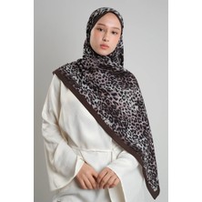 Giverny Kahve Zera Şal Koleksiyon Italyan Dikişli Mucize Kumaş Leopar Desenli 202134_14