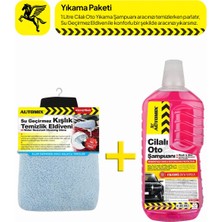 Automix Parlatıcı Etkili Oto Yıkama Paketi: Cilalı Şampuan 1l ve Mikrofiber Temizlik Eldiveni