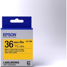 Epson Lk-7ybp Pastel Sarı Üzeri Siyah 36MM 9metre (Kdo)