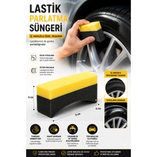 Cabbaroğlu Ticaret Sns Ticaret Iç Havuzlu Lastik Parlatma Süngeri | Ergonomik Lastik Bakım Aplikatörü | Yıkanabilir Oto Detay Süngeer
