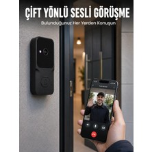 Bezos Kablosuz Akıllı Kapı Zili Gece Görüşlü Wi-Fi Güvenlik Kameralı Kapı Zili