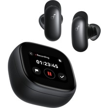 Anker Soundcore Liberty 5 Pro Max, Adaptif ANC, Not Alma Özelliği, Yapay Zeka Desteği, Akıllı Ekran, Siyah - D1204