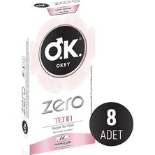 Okey Zero Tenn Ekstra İnce ve Lateks İçermeyen 8'li Prezervatif