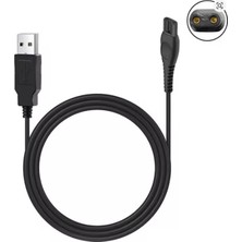 Ata Elektronik USB Şarj Kablosu Philips Uyumlu HQ8505 2300 7000 5000 3000 Serisi 3500 MG5750 MG7750 S1560 Elektrikli Tıraş Makinesi Jilet  USB Kablosu