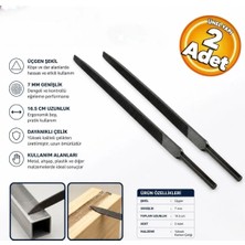 Meşem MSM525 Üçgen Eğe Ince Diş 7 mm Eğe Üçgen (2 Adet)