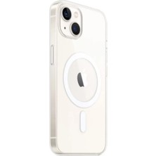 Uravas Store Apple iPhone 14 Kılıf Magneticsafe Şeffaf Silikon - Şeffaf