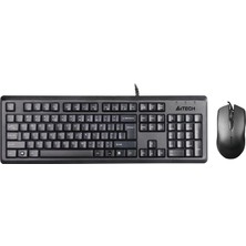 A4Tech A4 Tech KR-9276 Q USB Fn Multimedya Klavye+Optik Kablolu Mouse Set (Kdo)