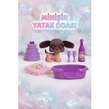 Farbu Oyuncak Petclub Sevimli Minişin Yatak Odası Oyun Seti Kulakları Sevimli Köpek ve Eğlenceli Aksesuarlı Kutu Oyuncak