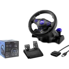 Hadron VW-9803 Oyun Direksiyon Seti 3in1 Ps3&ps2&pc Güçlü Titreşim (Kdo)
