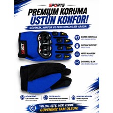 Srkoc Standart Beden Dokunmatik Motor Eldiveni Mavi