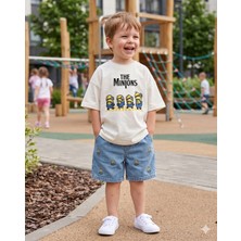 Babytex Çocuk Oversize Tişört – Eğlenceli Karakter Baskılı Unisex Pamuklu Tişört