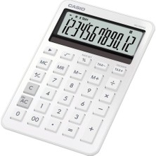 Casio MS-200DQ-WE 12 Hane Beyaz Üstü Hesap Makinesi (Kdo)