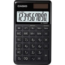 Casio SL-1000SC-BK Cep Tipi 10 Hane Siyah Hesap Makinesi (Kdo)