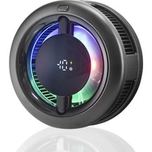 Uravas Store Manyetik Telefon Soğutucu Fan Rgb Dijital Ekranlı - Siyah CX19