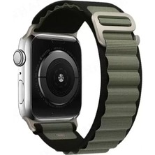 Uravas Store Newface Apple Watch 42MM Mountain Kordon - Siyah-Yeşil