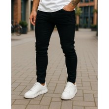 Erkek Siyah Slim Fit Kot Pantolon