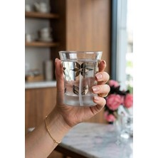 Paşabahçe Azur Flower Baskılı 6'lı Su Bardağı 240 cc - Dekorlu Çiçek Desenli Set