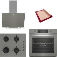Beko New Grey Star 3lü Ankastre Set ( Bfc 330 G - Bocd T 6011 Eg - Bde 6050 G1 ) - Pişirme Matı ile Birlikte