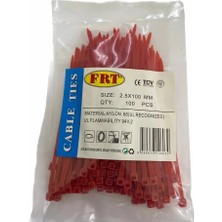 Mey Ithalat® Frt Kırmızı 2,5X100 Kablo Bağı