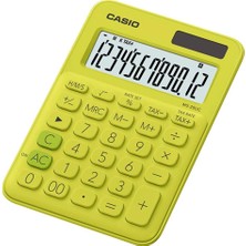 Casio MS-20UC-YG 12 Hane Sarı Masa Üstü Hesap Makinesi (Kdo)