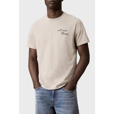 Calvin Klein % 100 Pamuk Slim Fit Bisiklet Yaka T Shirt LV04RG837GPED Erkek T Shirt LV04RG837G Ped