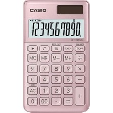 Casio SL-1000SC-PK Cep Tipi 10 Hane Pembe Hesap Makinesi (Kdo)