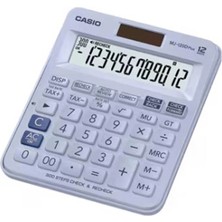 Casio MJ-120D Plus Açık Mavi Işlem Kontrollü 12 Hane Masa Üstü Hesap Makinesi (Kdo)