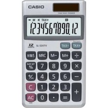 Casio SL-320TV-W-DP 12 Hane Cep Tipi Hesap Makinesi (Kdo)