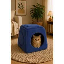Nerotex Cathouse Mavi Üç Fonksiyonlu Yıkanabilir Kedi Yatağı 40X40 cm