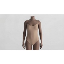 Femoria Ten Rengi Ince Askılı Derin Sırt Dekolteli Body / Badi