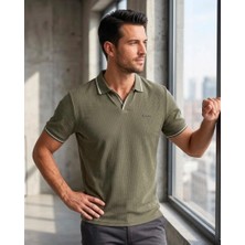 Gewer Erkek Fitilli Örme Polo Yaka T-Shirt NS-1633