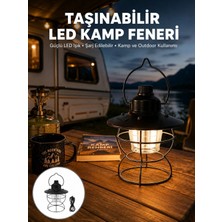 Uravas Store 4 Fonksiyonlu Dekoratif Kamp Lambası – Tungsten Ampul, USB Çıkışlı Yeni Nesil