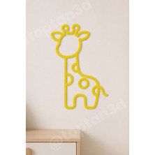 Toptan3D Zürafa Bebek Odası Süsü, Modern ve Şık Duvar Süsü, Bebek Odası Duvar Süsü  (15 Cm)