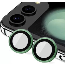 Uravas Store Newface Samsung Galaxy Z Flip 5 Valdez Metal Kamera Lens - Koyu Yeşil