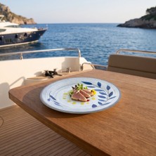 Happy Chef Selva Blu 6'lı Klasik Yuvarlak Tabak Seti, Ø 17,5 cm - H.1,5 cm , Thermoset Melamin