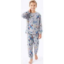 Modanino %100 Pamuk Erkek Çocuk Pijama Takımı 8-13 Yaş 12735IS