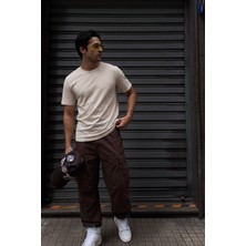 Gothamvibes Erkek Muscle Fit Kırık Beyaz T-Shirt