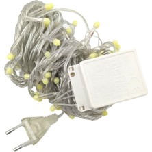 Uravas Store 10 M 100 LED Damla Uçlu LED Işık Beyaz Işık Şeffaf Kablo