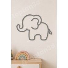 Toptan3D Fil Bebek Odası Süsü, Modern ve Şık Duvar Süsü, Bebek Odası Duvar Süsü  (15 Cm)