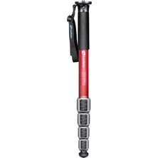 Leofoto MPQ-325C Suya Dayanıklı Premium Karbon Fiber Monopod Kırmızı