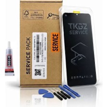 Tkgz - Infinix Hot 12 Pro Ile Uyumlu LCD Ekran Dokunmatik A Kalite LCD Tft + B-7000 + Tamir Kiti