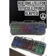 Uravas Store Q Klavye Rgb Işıklı Klavye ve Mouse Seti Kablolu Mouse Hediyeliş