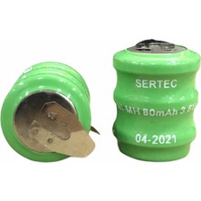 Uravas Store 3.6V 3S1P 80 Mah 2 Pin Nı-Mh Buton Pil