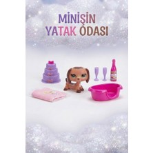 Farbu Oyuncak Petclub Sevimli Minişin Yatak Odası Oyun Seti Sevimli Köpek ve Eğlenceli Aksesuarlı Çocuk Oyuncağı