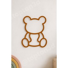 Toptan3D Ayıcık Bebek Odası Süsü, Modern ve Şık Duvar Süsü, Bebek Odası Duvar Süsü  (15 Cm)