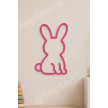 Toptan3D Tavşan Bebek Odası Süsü, Modern ve Şık Duvar Süsü, Bebek Odası Duvar Süsü  (15 Cm)