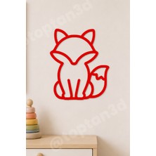 Toptan3D Tilki Bebek Odası Süsü, Modern ve Şık Duvar Süsü, Bebek Odası Duvar Süsü  (15 Cm)