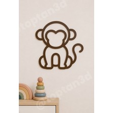 Toptan3D Maymun Bebek Odası Süsü, Modern ve Şık Duvar Süsü, Bebek Odası Duvar Süsü  (15 Cm)