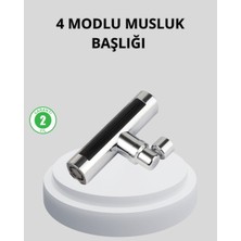 Uravas Store 360° Dönebilen Musluk Başlığı 4 Fonksiyonlu Su Tasarruflu ve Dayanıklı